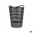 Cesto da Roupa Antracite Plástico 50 L 44 x 56 x 41 cm (12 Unidades) - EcoNest