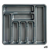 Organizador de Talheres Cinzento Plástico 39 x 5 x 42,5 cm (15 Unidades) - EcoNest