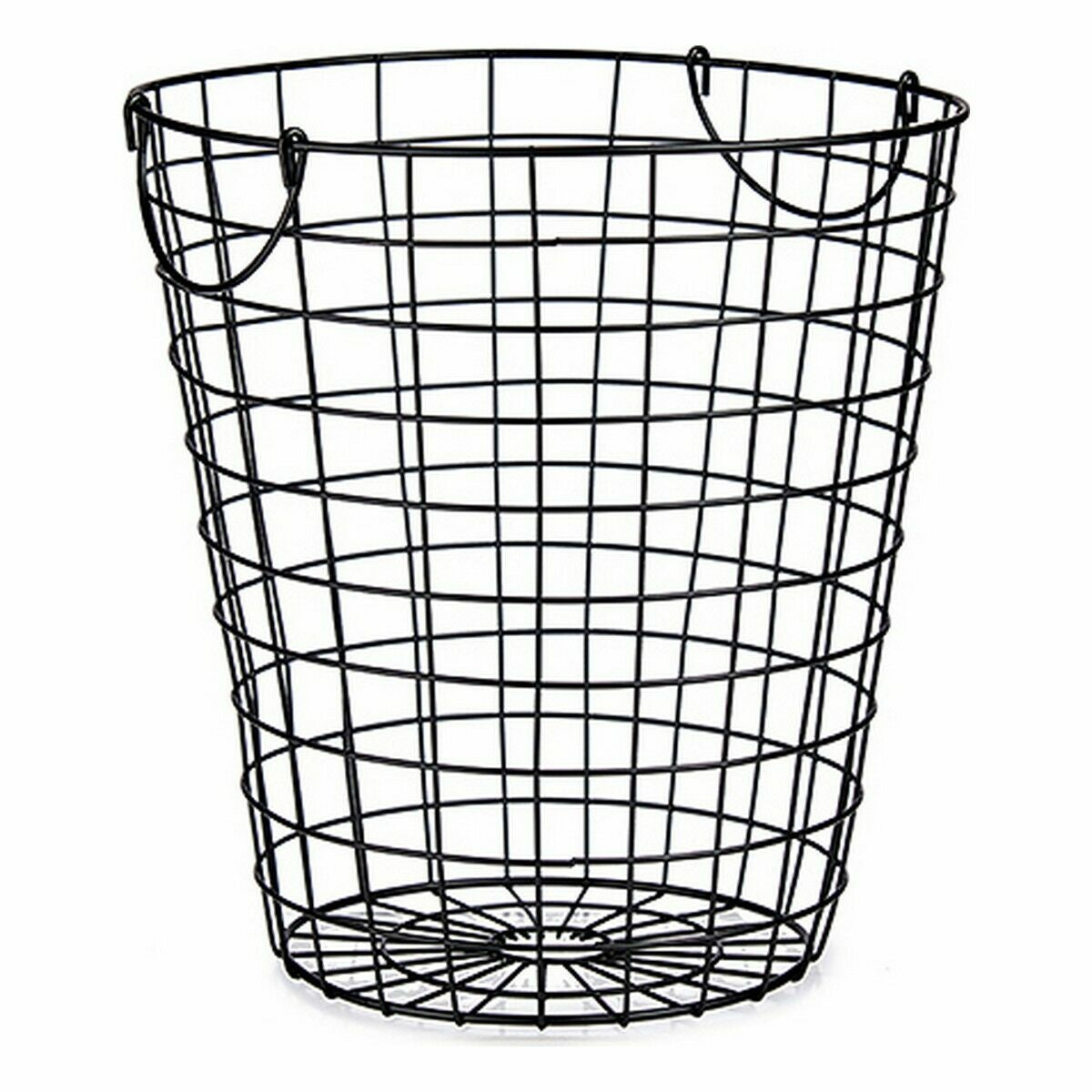 Cesto Com pegas Preto Aço 30 x 30 x 30 cm (8 Unidades) - EcoNest