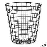 Cesto Com pegas Preto Aço 30 x 30 x 30 cm (8 Unidades) - EcoNest