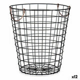 Cesto Com pegas Preto Aço 30 x 30 x 30 cm (12 Unidades) - EcoNest