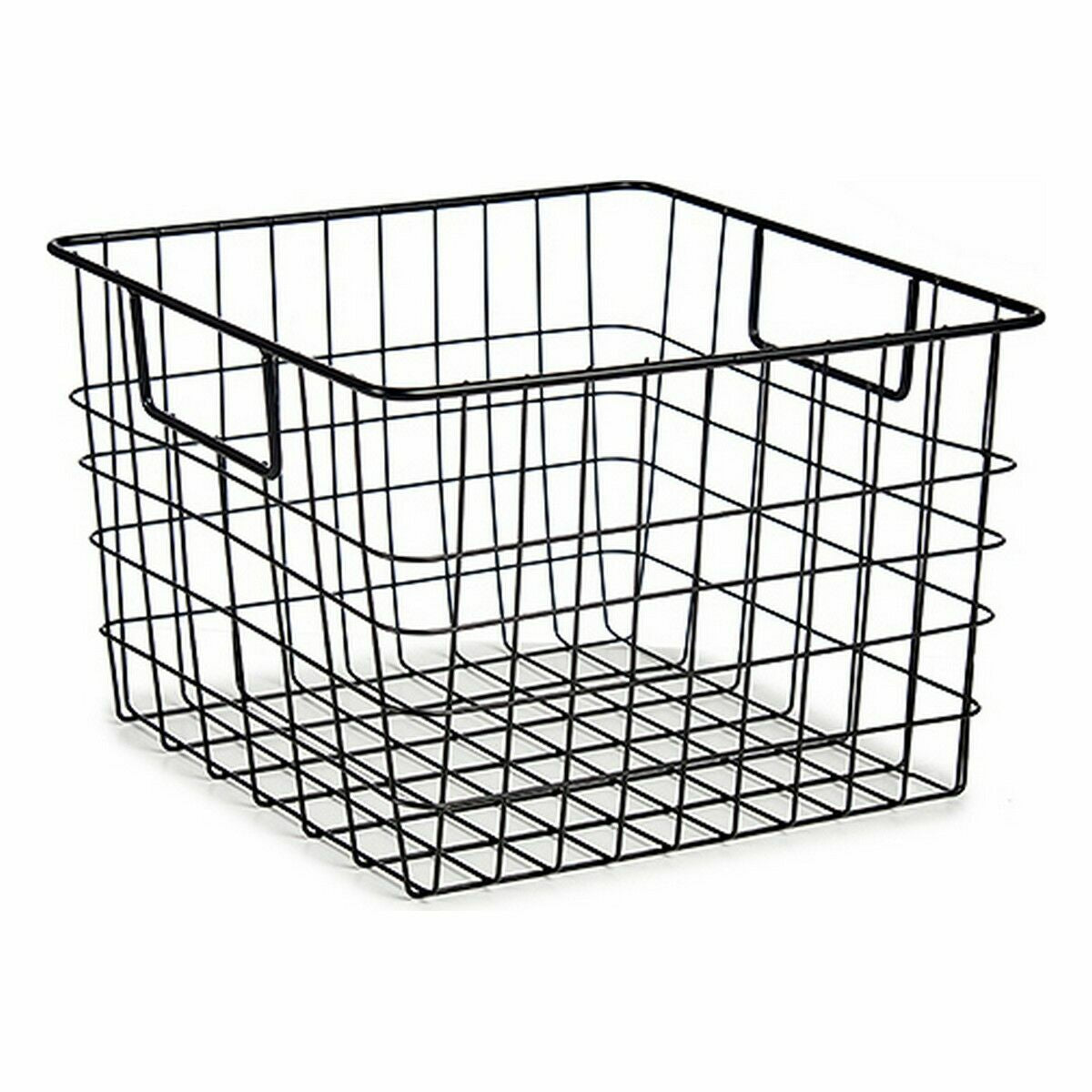 Cesto Com pegas Preto Aço 29 x 19,5 x 32 cm (8 Unidades) - EcoNest