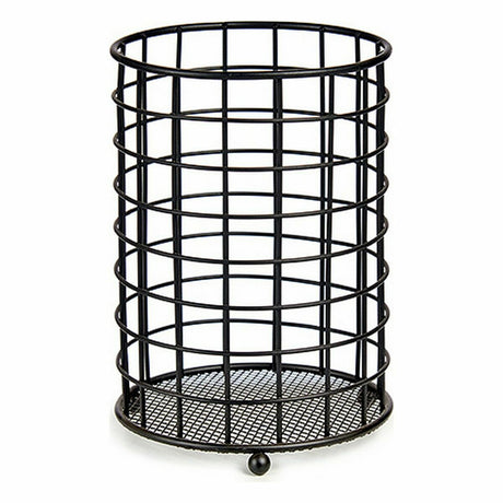 Escorredor de Talheres Preto Aço 12,8 x 17,5 x 12,8 cm (12 Unidades) - EcoNest