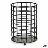 Escorredor de Talheres Preto Aço 12,8 x 17,5 x 12,8 cm (12 Unidades) - EcoNest