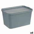 Caixa de Armazenagem com Tampa Cinzento Plástico 24 L 29,3 x 24,5 x 45 cm (6 Unidades) - EcoNest