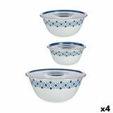 Conjunto de Tigelas Stefanplast Tosca Com tampa Azul Plástico (4 Unidades) - EcoNest