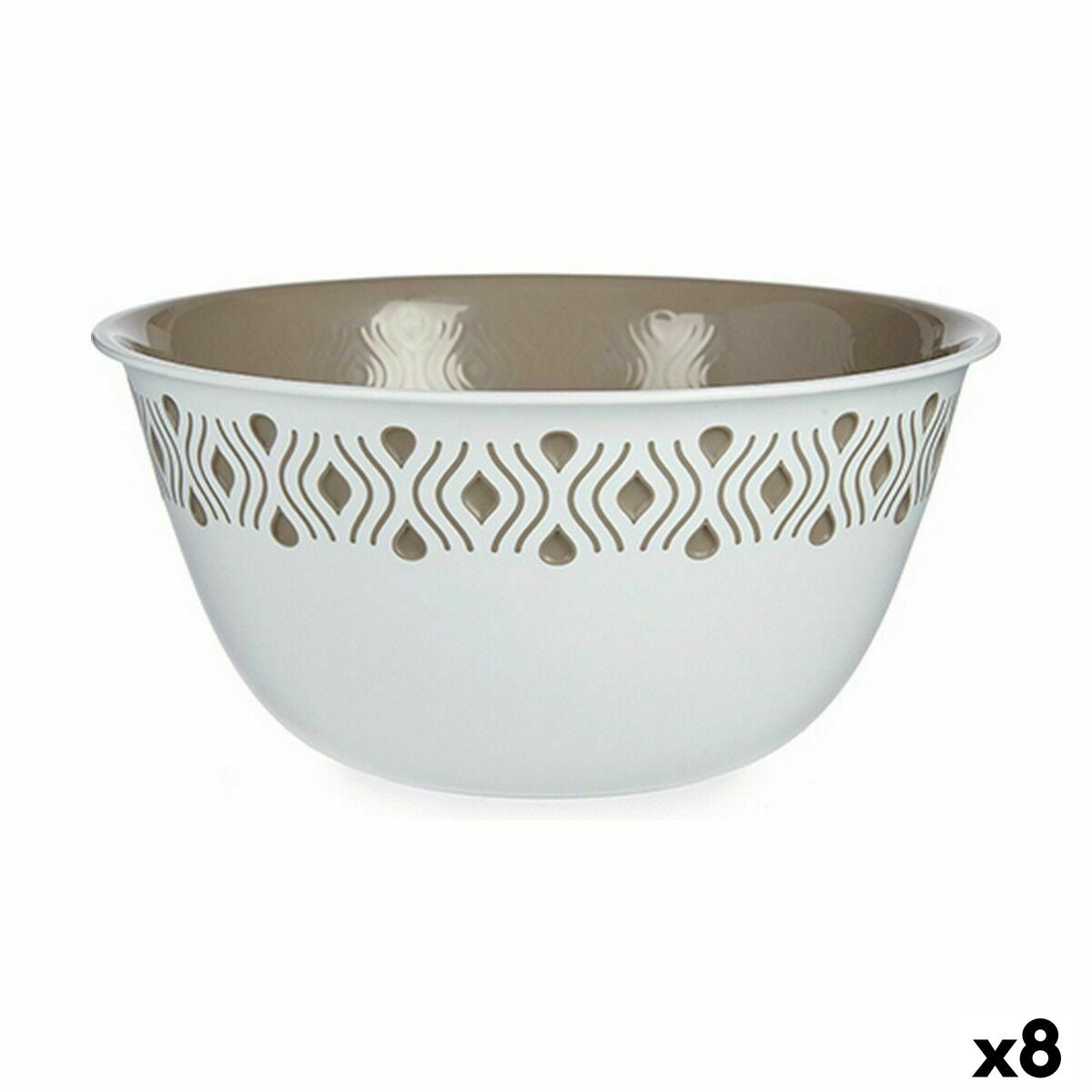 Saladeira Stefanplast Tosca Bege Plástico 29 x 13 x 29 cm (8 Unidades) - EcoNest