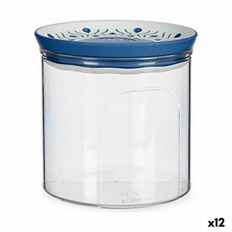 Bote Stefanplast Tosca Hermético Azul Plástico 700 ml 11,7 x 11 x 11,7 cm (12 Unidades) - EcoNest