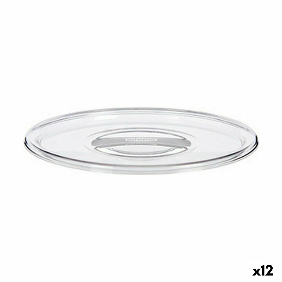 Tampas Stefanplast Tosca Transparente Plástico 19,5 x 2 x 19,5 cm (12 Unidades) - EcoNest