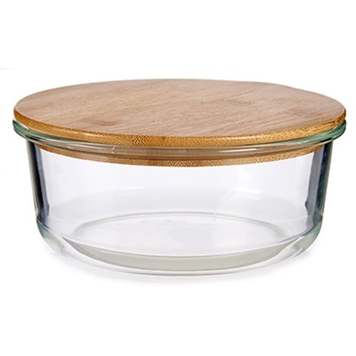 Lancheira Redonda com Tampa Bambu 17 x 7 x 17 cm (12 Unidades) - EcoNest