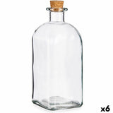 Bote Tampa Cortiça Vidro 1 L 9 x 22 x 9 cm (6 Unidades) - EcoNest