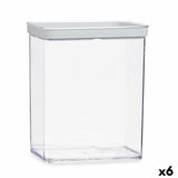 Frasco Transparente Silicone poliestireno ABS 3,3 L 10,5 x 23,7 x 21 cm (6 Unidades) - EcoNest