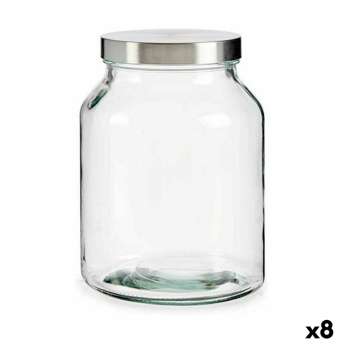 Frasco Prateado Aço inoxidável 3 L 16 x 21,5 x 16 cm (8 Unidades) - EcoNest