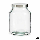 Frasco Prateado Aço inoxidável 3 L 16 x 21,5 x 16 cm (8 Unidades) - EcoNest
