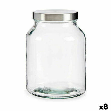Frasco Prateado Aço inoxidável 3 L 16 x 21,5 x 16 cm (8 Unidades) - EcoNest