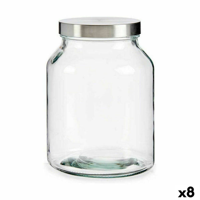 Frasco Prateado Aço inoxidável 3 L 16 x 21,5 x 16 cm (8 Unidades) - EcoNest