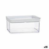 Frasco Transparente Silicone poliestireno ABS 1,1 L 10,5 x 9 x 21 cm (18 Unidades) - EcoNest