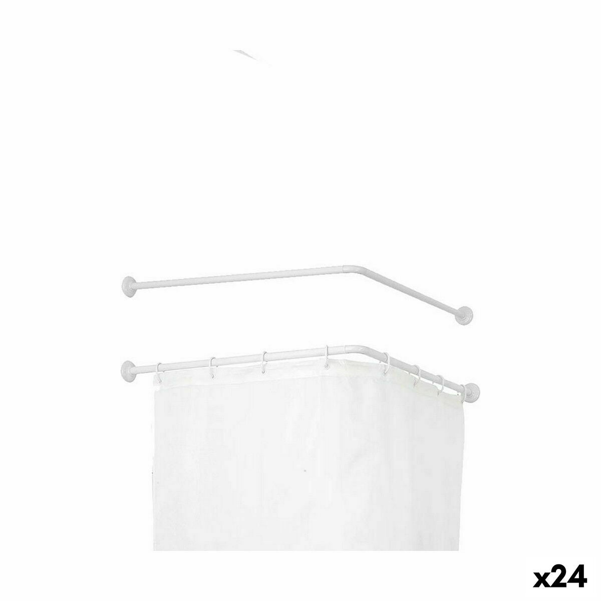 Varão para Cortinas De duche Branco Alumínio 80 cm (24 Unidades) - EcoNest