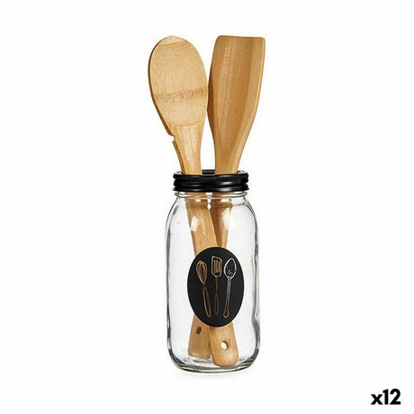 Frasco Espátula de Cozinha Metal 840 ml 9 x 17 x 9 cm (12 Unidades) - EcoNest