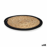 Individuais Natural Preto 30 x 1 x 30 cm (48 Unidades) - EcoNest