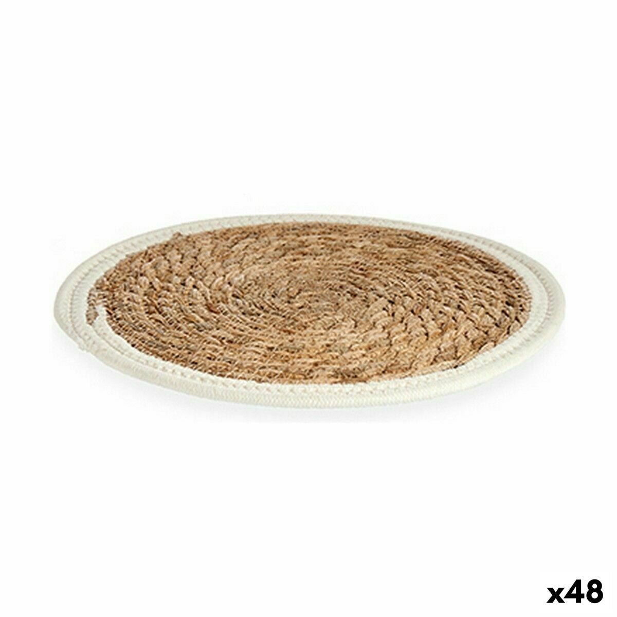 Individuais Natural Branco 30 x 1 x 30 cm (48 Unidades) - EcoNest