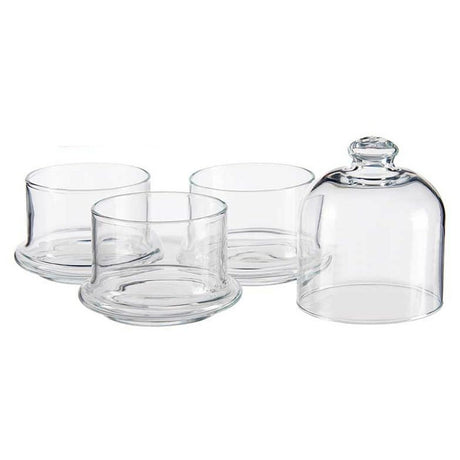 Conjunto de Potes Patisserie Bombons Empilhável Vidro 9 x 22 x 9 cm (6 Unidades) - EcoNest