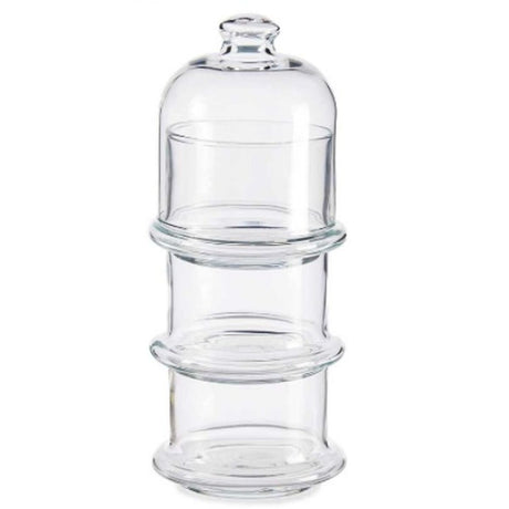 Conjunto de Potes Patisserie Bombons Empilhável Vidro 9 x 22 x 9 cm (6 Unidades) - EcoNest