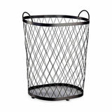 Cesto Preto Metal 40 L 31 x 54,7 x 46,5 cm (4 Unidades) - EcoNest