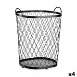 Cesto Preto Metal 40 L 31 x 54,7 x 46,5 cm (4 Unidades) - EcoNest