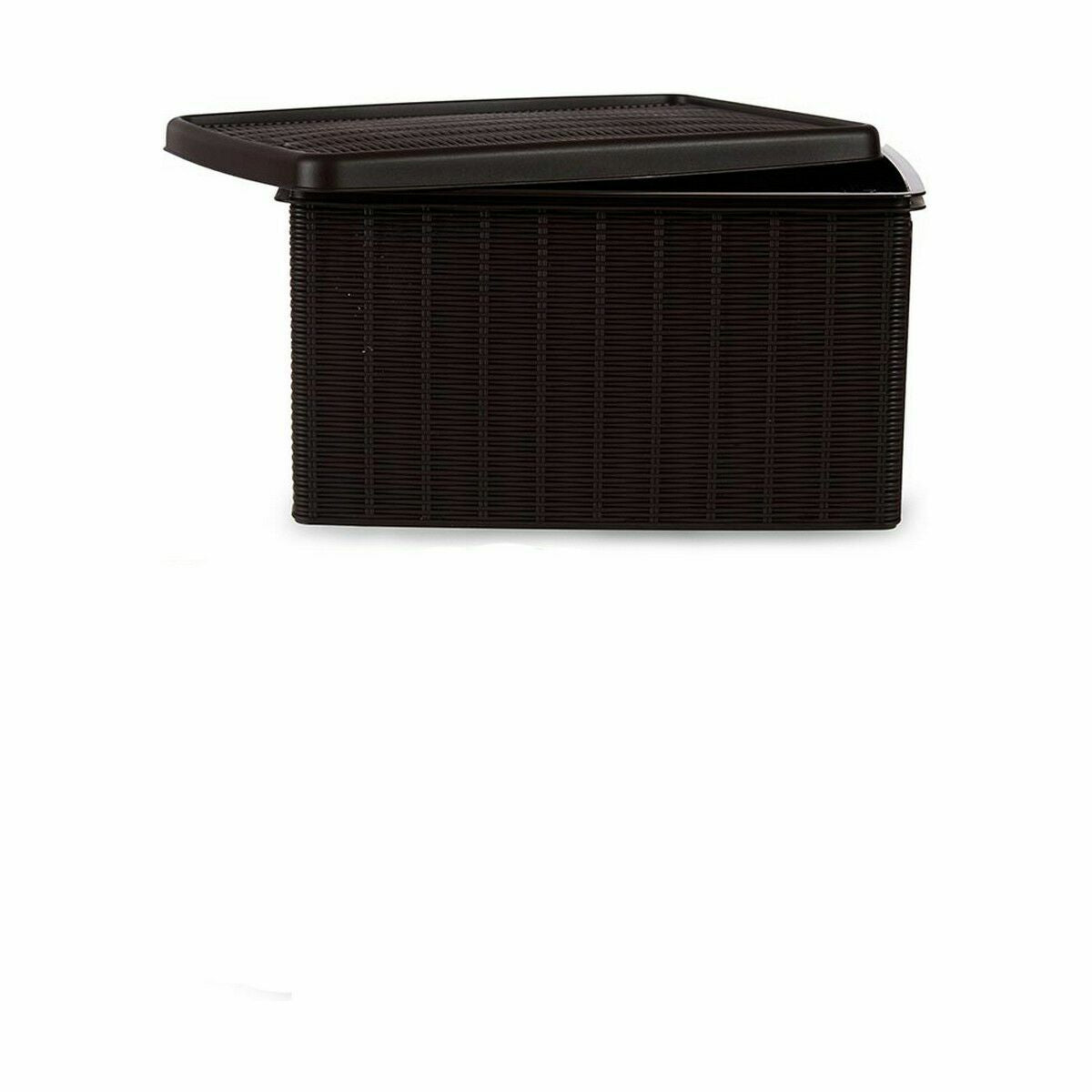 Caixa de Armazenagem com Tampa Stefanplast Elegance Bijzettafel Castanho Plástico 29 x 21 x 39 cm (5 Unidades) - EcoNest