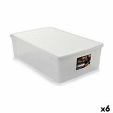 Caixa de Armazenagem com Tampa Stefanplast Elegance Branco Plástico 38,5 x 17 x 59,5 cm (6 Unidades) - EcoNest