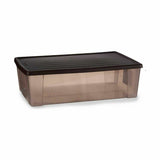 Caixa de Armazenagem com Tampa Stefanplast Elegance Castanho Plástico 30 L 38,5 x 17 x 59,5 cm (6 Unidades) - EcoNest
