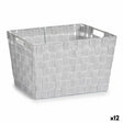 Cesto da Roupa Branco Tecido 10 L 25 x 20 x 35 cm (12 Unidades) - EcoNest