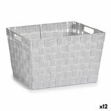 Cesto da Roupa Branco Tecido 10 L 25 x 20 x 35 cm (12 Unidades) - EcoNest