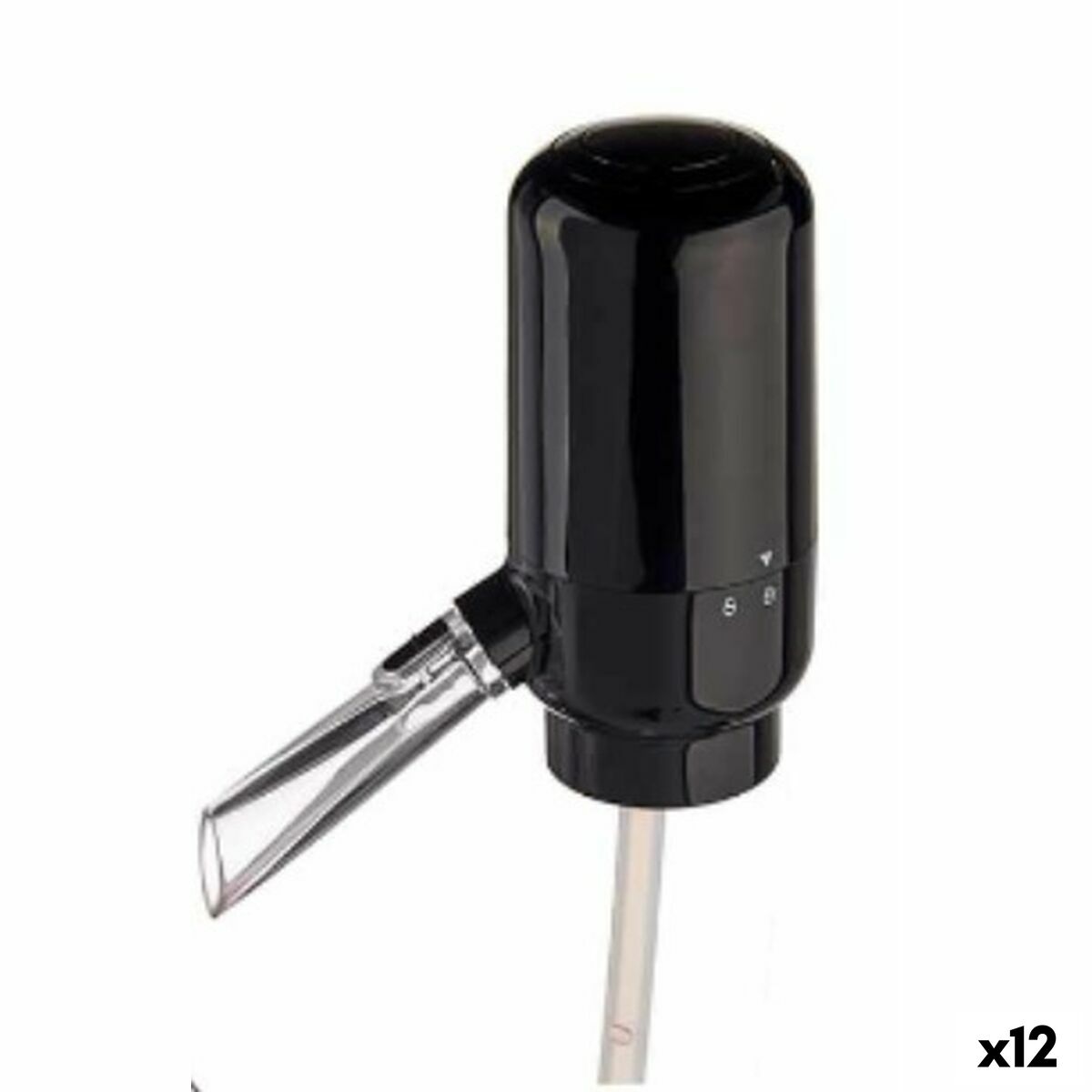 Decantador de Vinho Elétrico Silicone ABS Preto 5 x 11 x 10 cm (12 Unidades) - EcoNest
