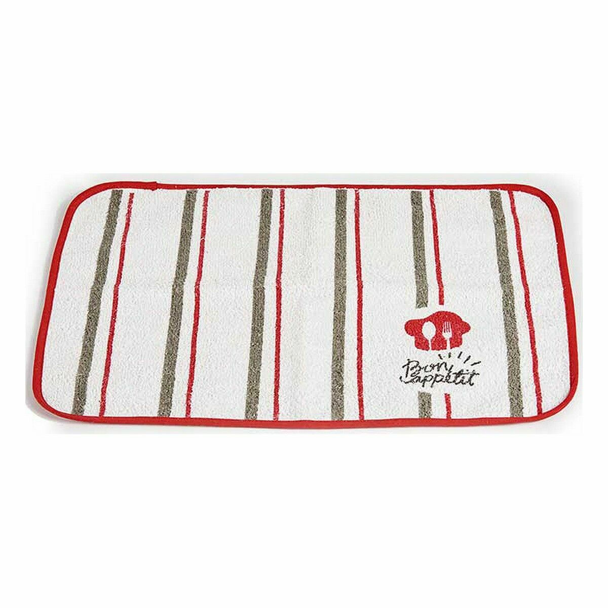 Individuais Bon Appetit Branco Vermelho 33 x 0,3 x 48 cm (12 Unidades) - EcoNest