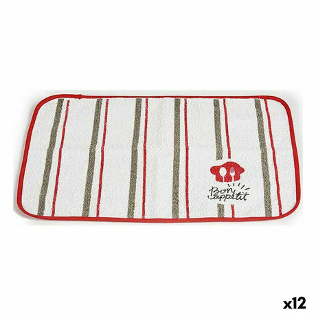 Individuais Bon Appetit Branco Vermelho 33 x 0,3 x 48 cm (12 Unidades) - EcoNest