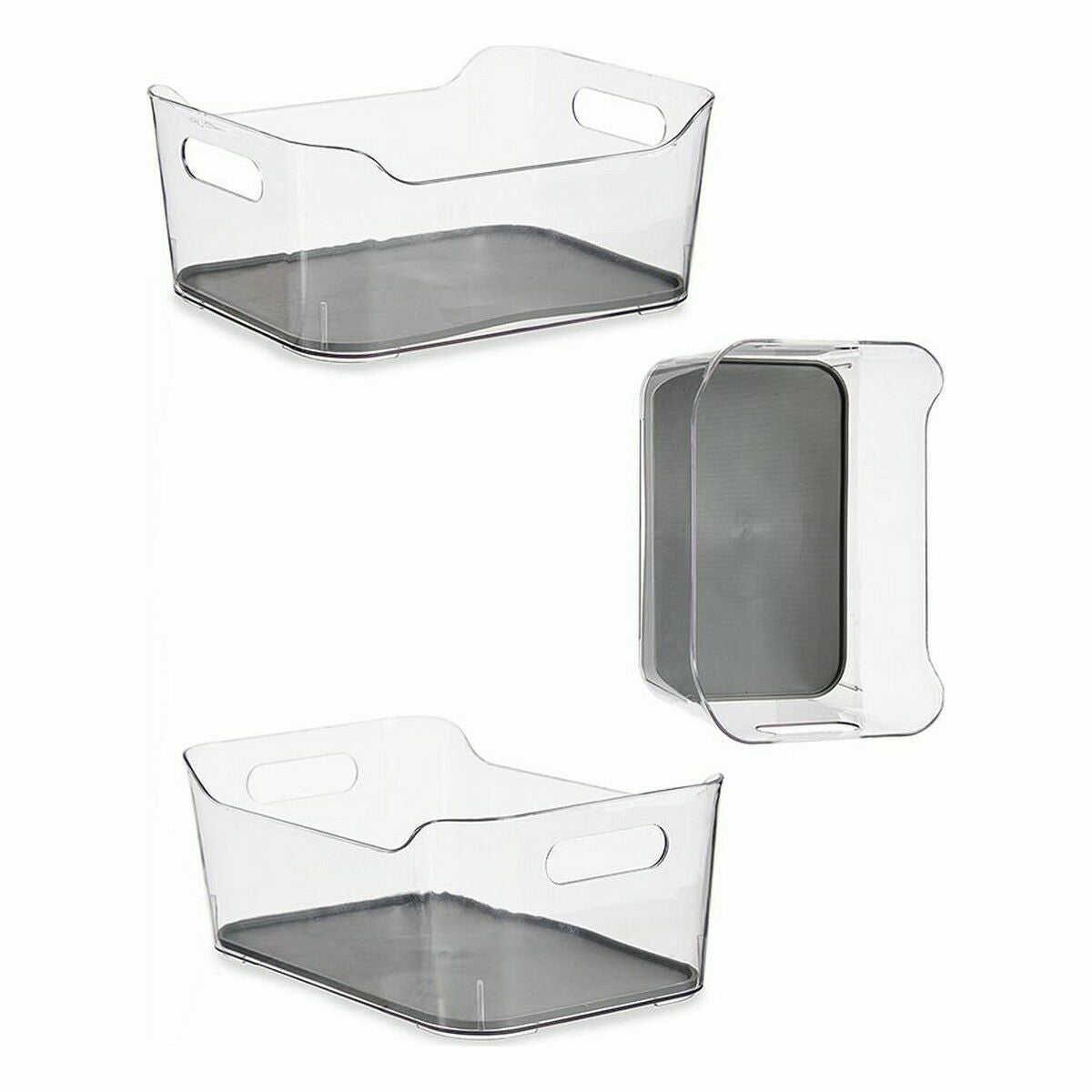 Organizador de Gavetas Plástico reciclado Cinzento 17 x 10,5 x 24,5 cm (12 Unidades) - EcoNest