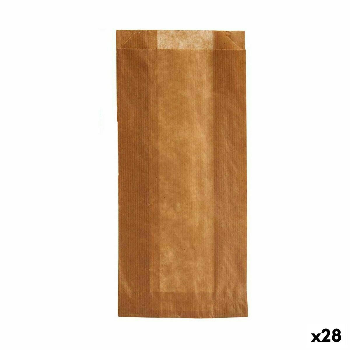 Conjunto de Sacos Reutilizáveis para Alimentos Compostável 10 x 34 cm Castanho Cellulose (28 Unidades) - EcoNest