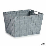 Cesto da Roupa Cinzento Tecido 10 L 25 x 20,5 x 35 cm (12 Unidades) - EcoNest
