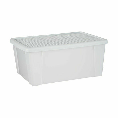 Caixa de Armazenagem com Tampa Stefanplast Elegance Branco Plástico 29 x 17 x 39 cm (6 Unidades) - EcoNest