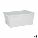 Caixa de Armazenagem com Tampa Stefanplast Elegance Branco Plástico 29 x 17 x 39 cm (6 Unidades) - EcoNest