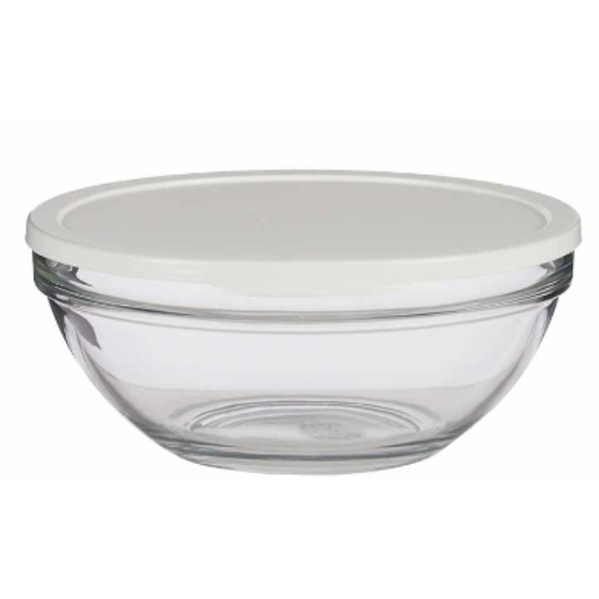 Lancheira Redonda com Tampa Chefs Branco 2,5 L 23,7 x 10,1 x 23,7 cm (4 Unidades) - EcoNest