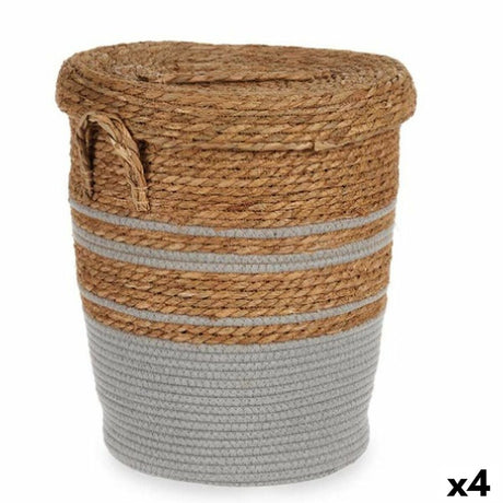 Cesto Castanho Cinzento 36 x 43 x 36 cm (4 Unidades) - EcoNest