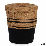 Cesto Castanho Preto 36 x 43 x 36 cm (4 Unidades) - EcoNest