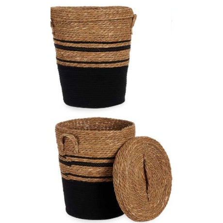 Cesto Castanho Preto 36 x 43 x 36 cm (4 Unidades) - EcoNest