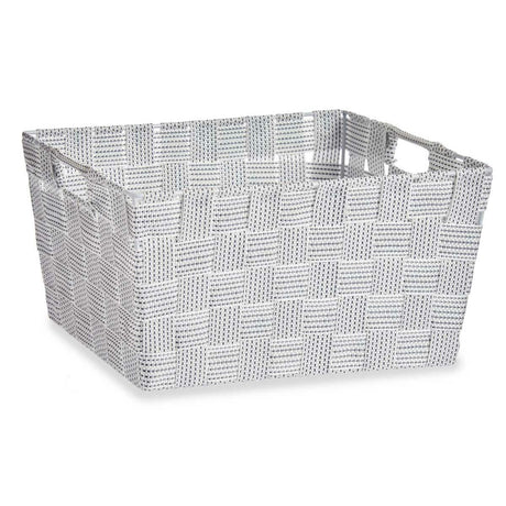 Cesta Multiusos Branco Tecido 30,4 x 14 x 20 cm (18 Unidades) - EcoNest