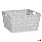 Cesta Multiusos Branco Tecido 30,4 x 14 x 20 cm (18 Unidades) - EcoNest