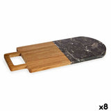 Tábua de corte Preto Mármore Acácia 18 x 1,5 x 38 cm (8 Unidades) - EcoNest