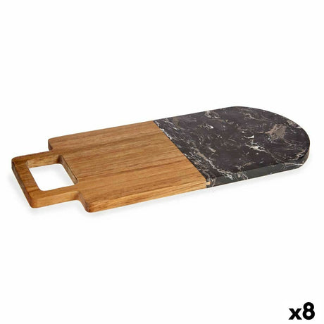 Tábua de corte Preto Mármore Acácia 18 x 1,5 x 38 cm (8 Unidades) - EcoNest